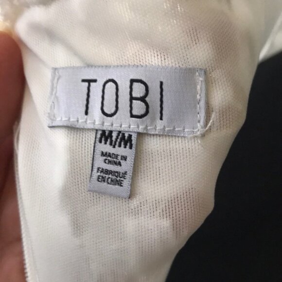 New! TOBI white size M lace cut out dress - Picture 5 of 8